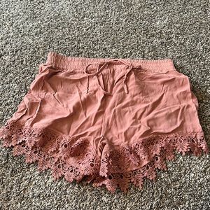 Lace bottom shorts